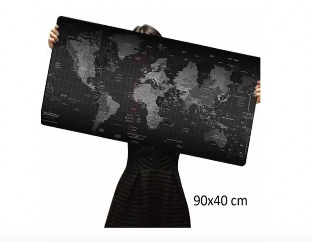 Mouse Pad Gamer Mapa Mundo 90x40cm
